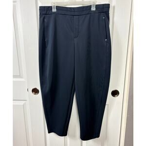 Democracy Women's Active Pants Navy Size XL Straight High Rise Stretch Pull On